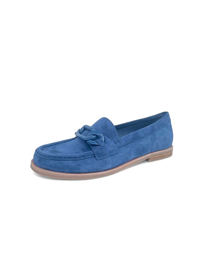 Quarper Flats Light Navy Suede