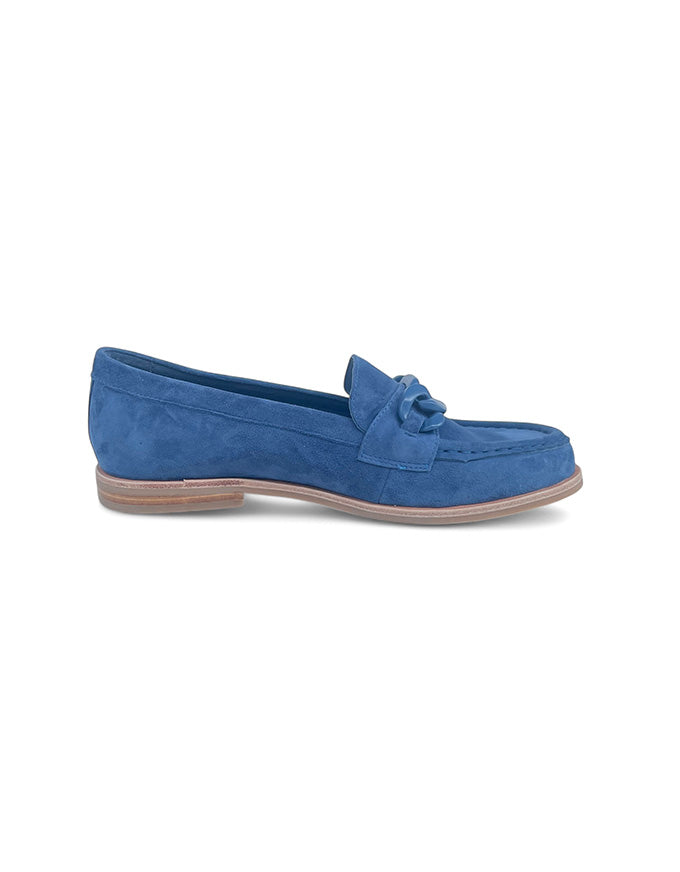 Quarper Flats Light Navy Suede