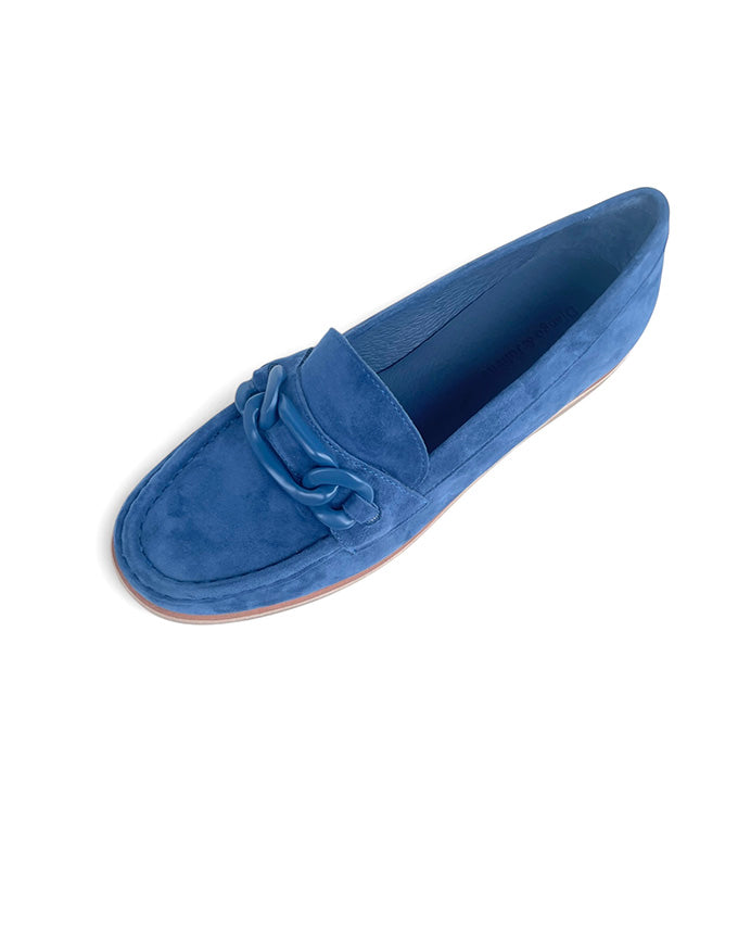 Quarper Flats Light Navy Suede