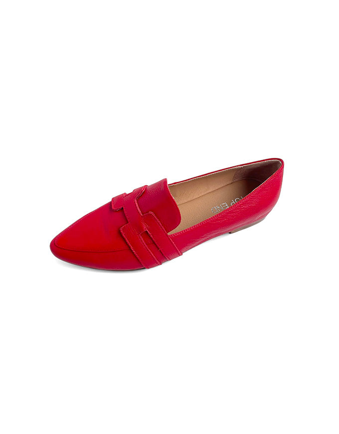 Salti Flats New Red Leather