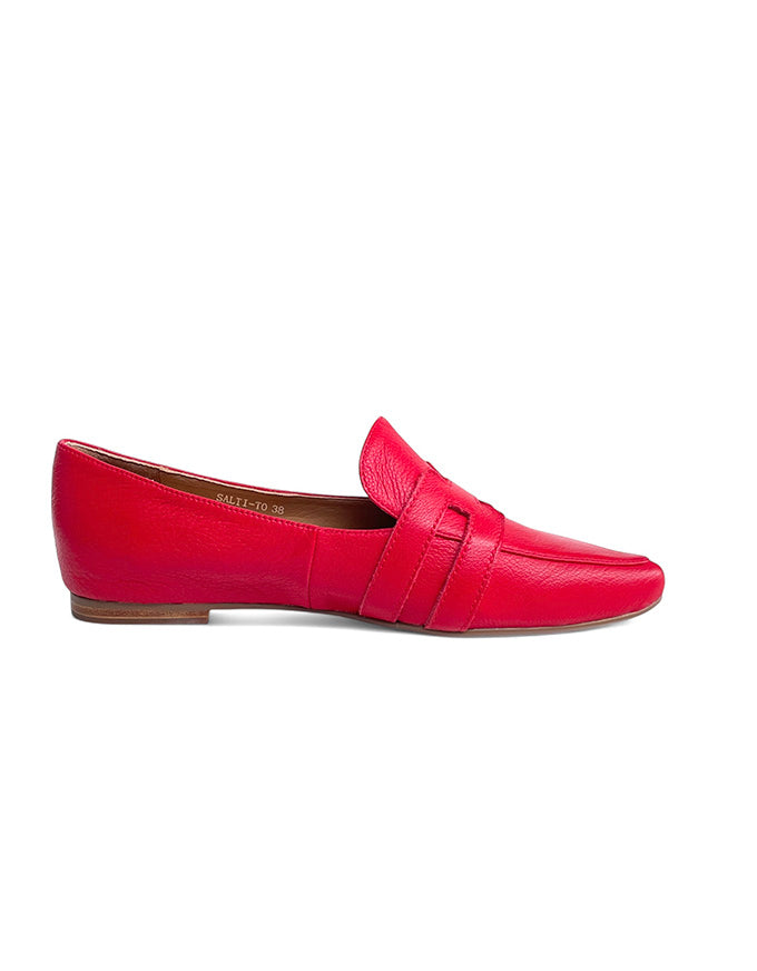 Salti Flats New Red Leather
