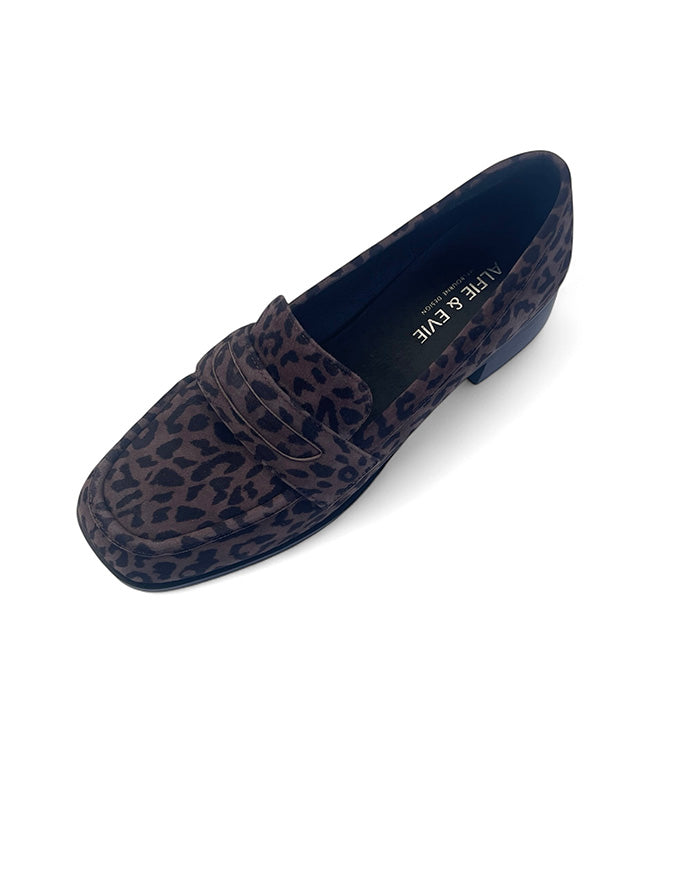 Leopard print loafer shoe