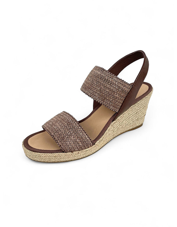 Pivey Wedges Cocoa Natural Rope