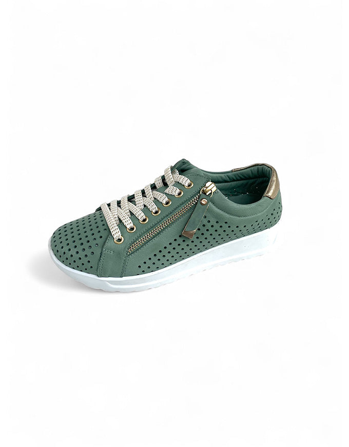 EG256 Sneakers Emerald Leather