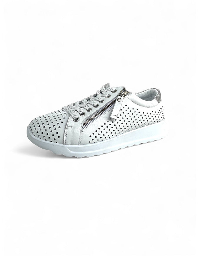 EG256 Sneakers White Leather