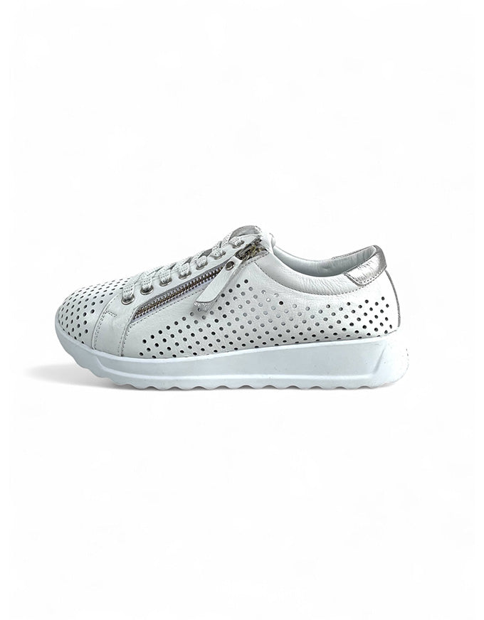 EG256 Sneakers White Leather