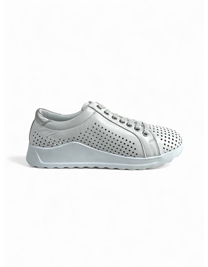 EG256 Sneakers White Leather