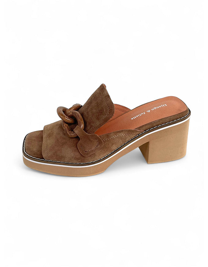 JENNYS Heels Light Choc Suede