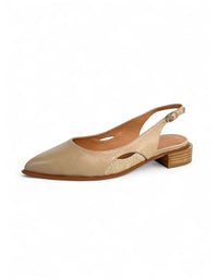 Equip Leather Raffia Flats Camel