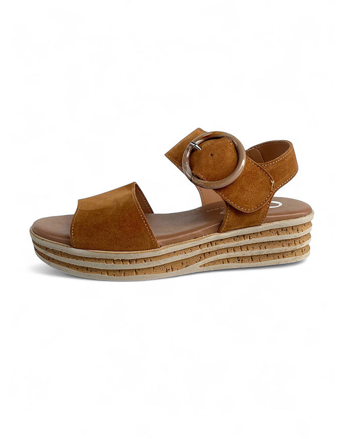 Vivian Sandals Tan Suede