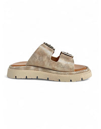 TOLEDO Beige Lizard Sandals
