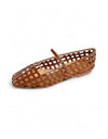 Taints Flats Tan Crinkle Patent
