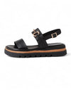 SABRI Leather Sandals Black
