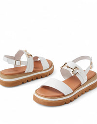 SABRI Leather Sandals White