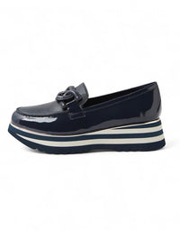 Eaila Patent Leather Loafer Navy