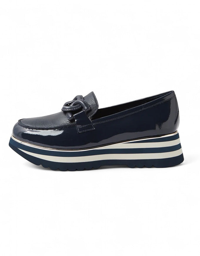 Eaila Patent Leather Loafer Navy