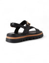 SABRI Leather Sandals Black