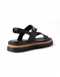SABRI Leather Sandals Black