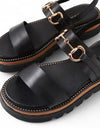 SABRI Leather Sandals Black