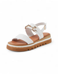SABRI Leather Sandals White