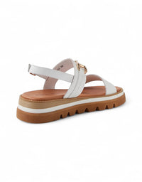 SABRI Leather Sandals White