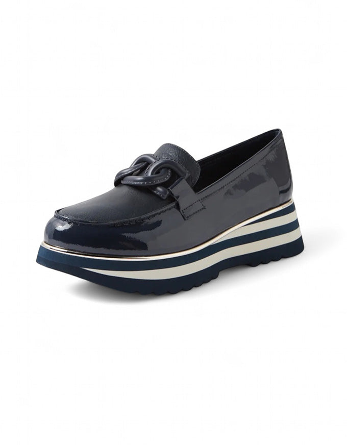 Eaila Patent Leather Loafer Navy