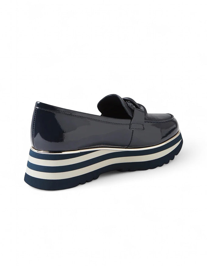 Eaila Patent Leather Loafer Navy