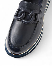 Eaila Patent Leather Loafer Navy