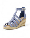 PELONY Wedges Denim Leather