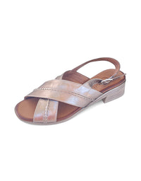 ANYA Sandals Pewter Leather
