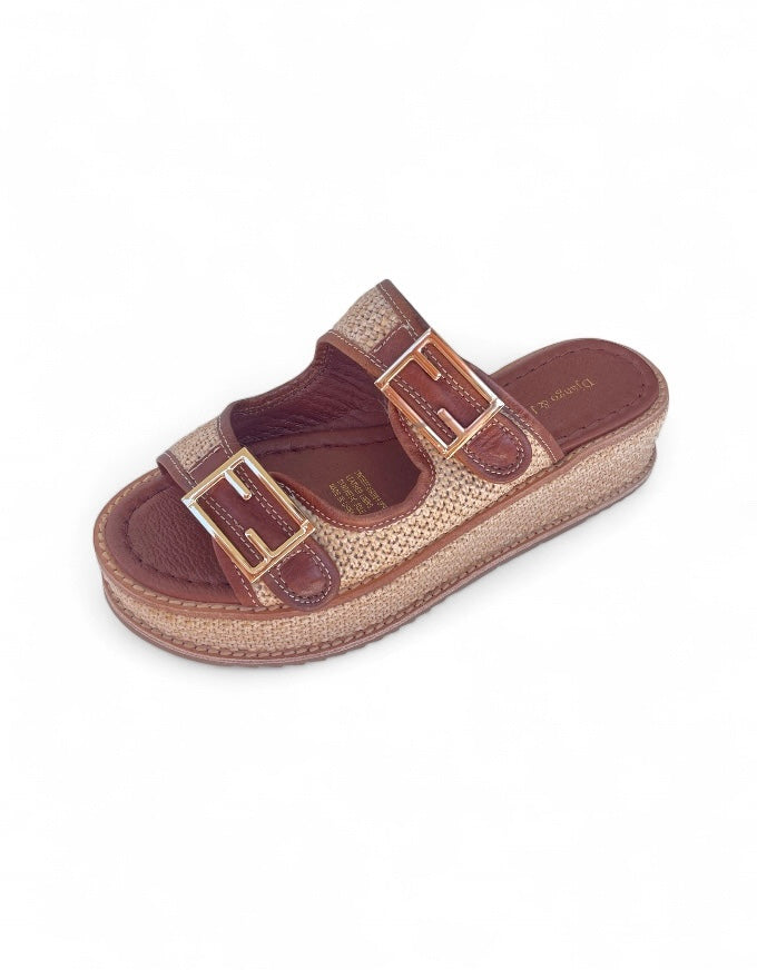 Vexta Slides Choc Natural Weave
