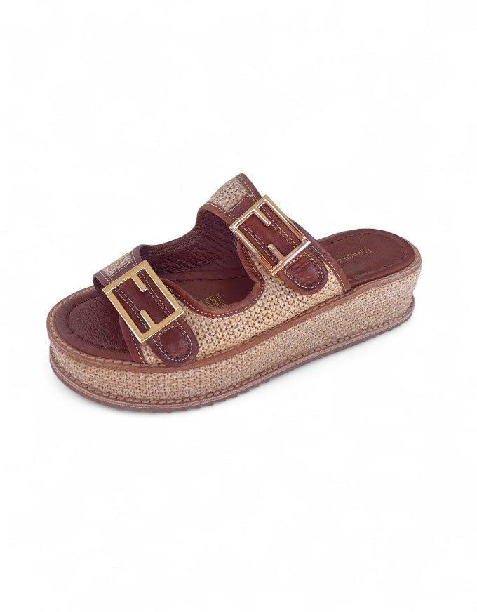 Vexta Slides Choc Natural Weave