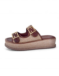 Vexta Slides Choc Natural Weave