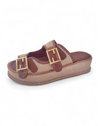 Vexta Slides Choc Natural Weave