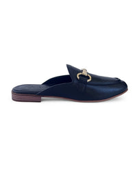 Gaze Slides Black Leather