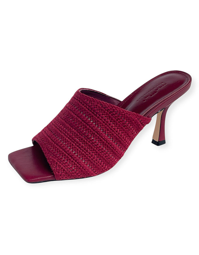 Wesena Woven Heel Burgundy