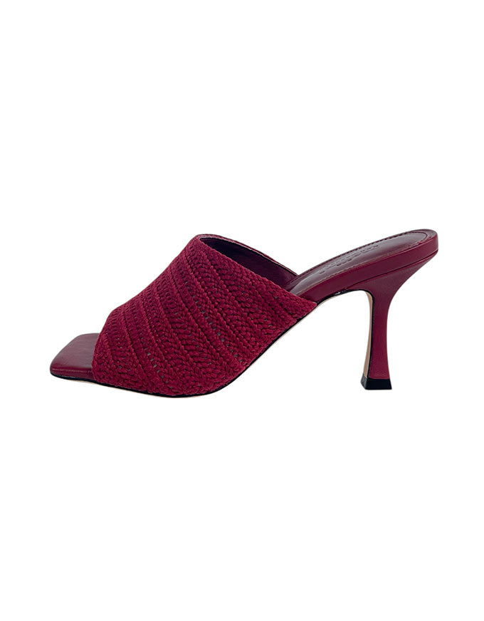 Wesena Woven Heel Burgundy
