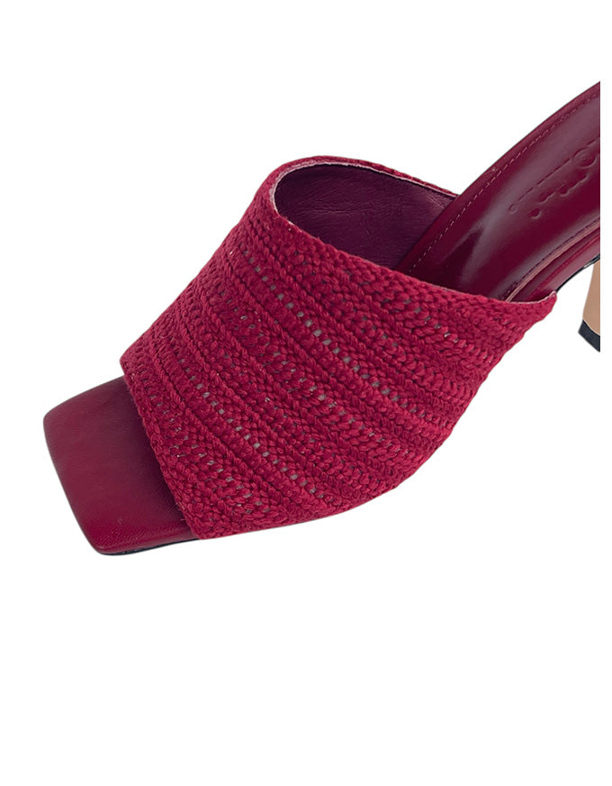 Wesena Woven Heel Burgundy