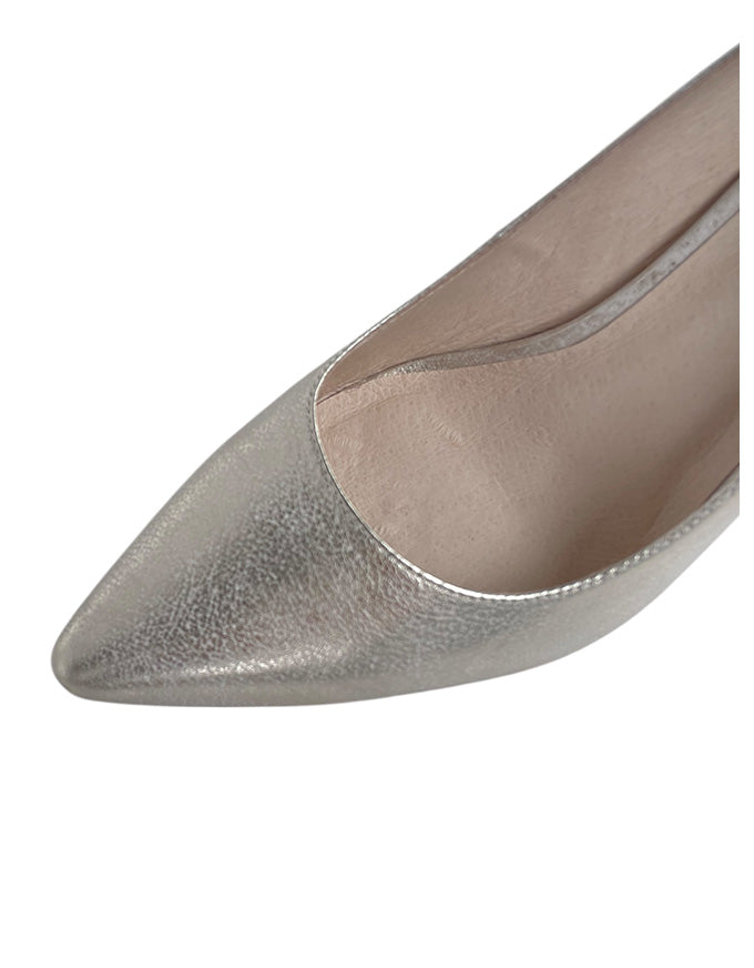 Barrios Heels Beige Gold Washed Leather