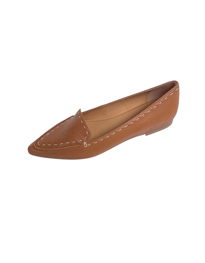 Yivi Pointed Toe Flats Tan