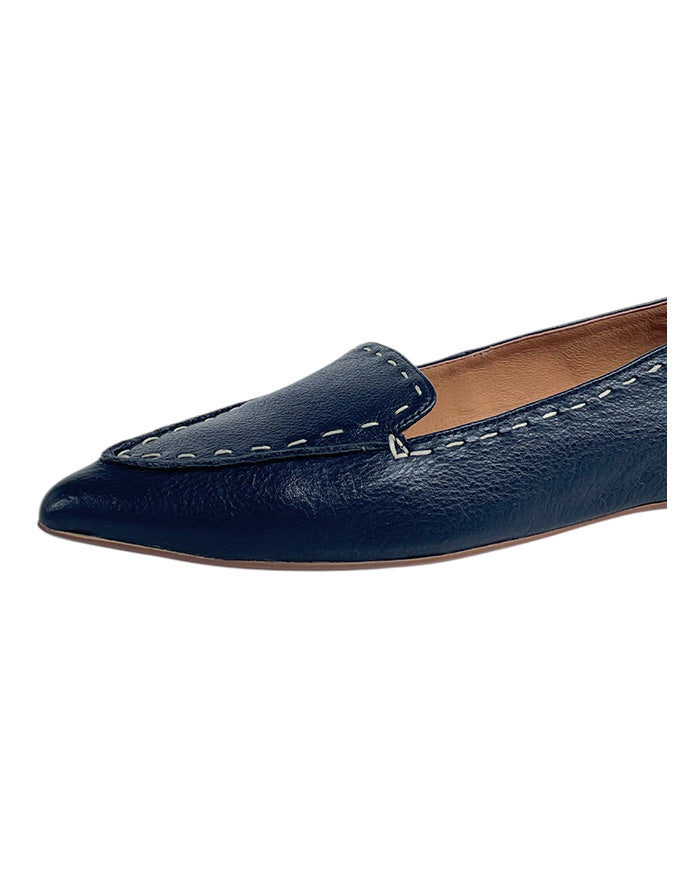 Yivi Pointed Toe Flats Navy