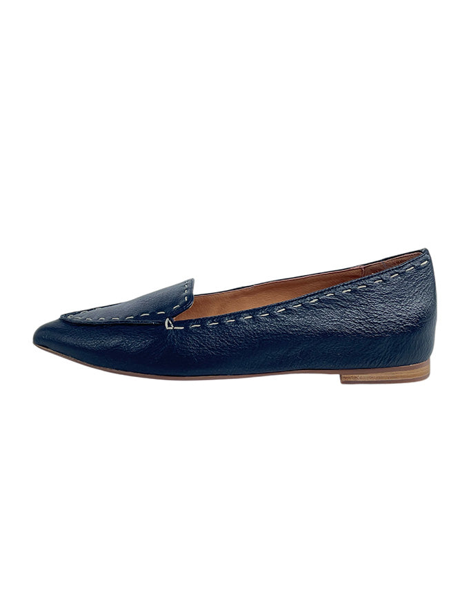 Yivi Pointed Toe Flats Navy