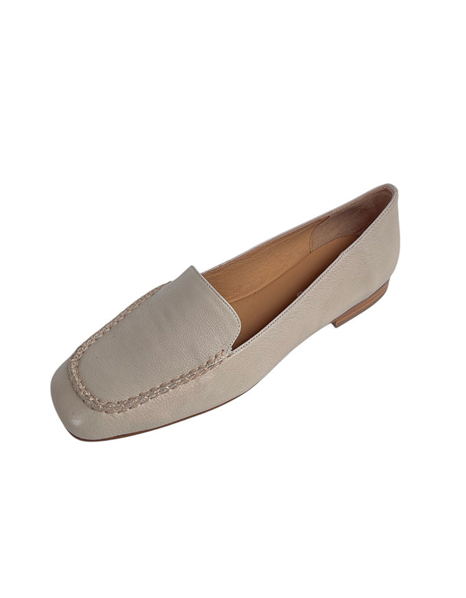 Pansha Leather Flats Vanilla