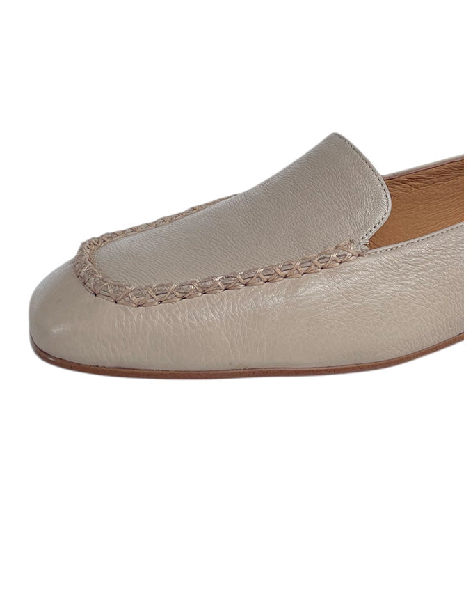 Pansha Leather Flats Vanilla