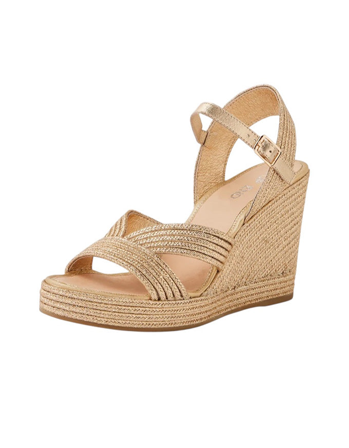 Emarson Rope Wedges Gold