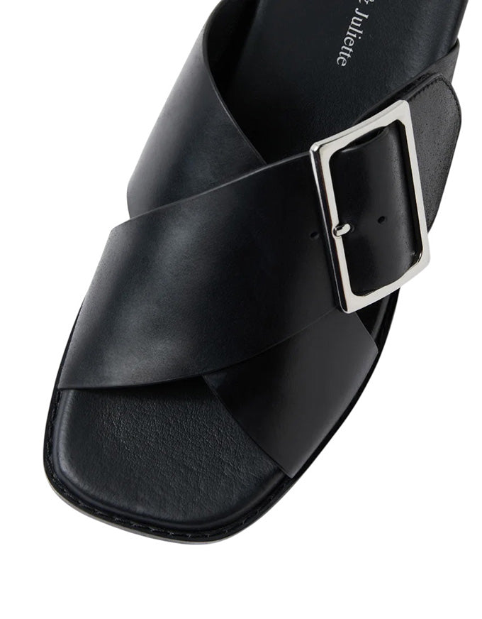 EFRI Sandals Black Leather