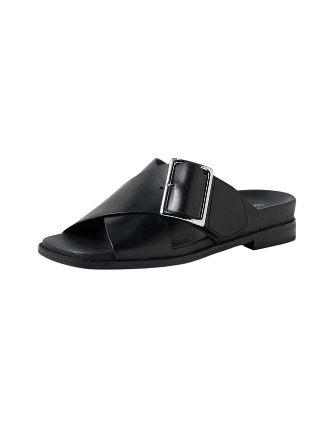 EFRI Sandals Black Leather