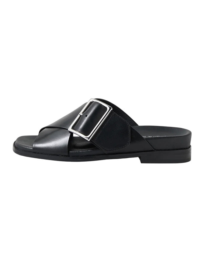 EFRI Sandals Black Leather