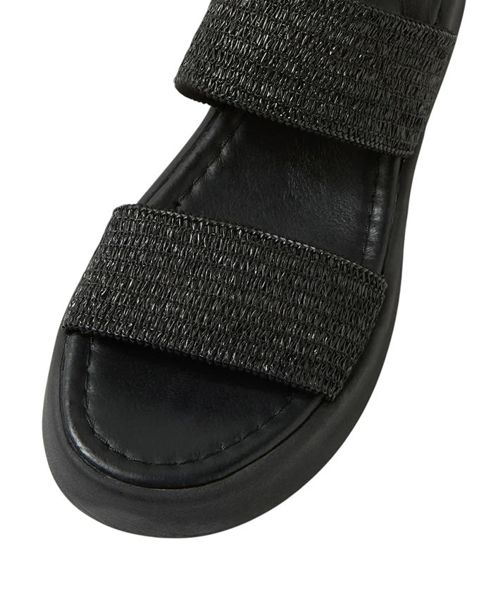 Arman Fabric Sandals Black