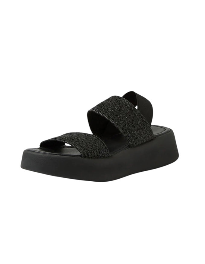 Arman Fabric Sandals Black